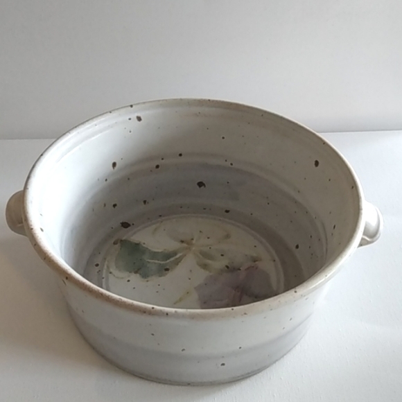 Stoneware pottery artist signed SH serving bowl - Picture 5 of 12